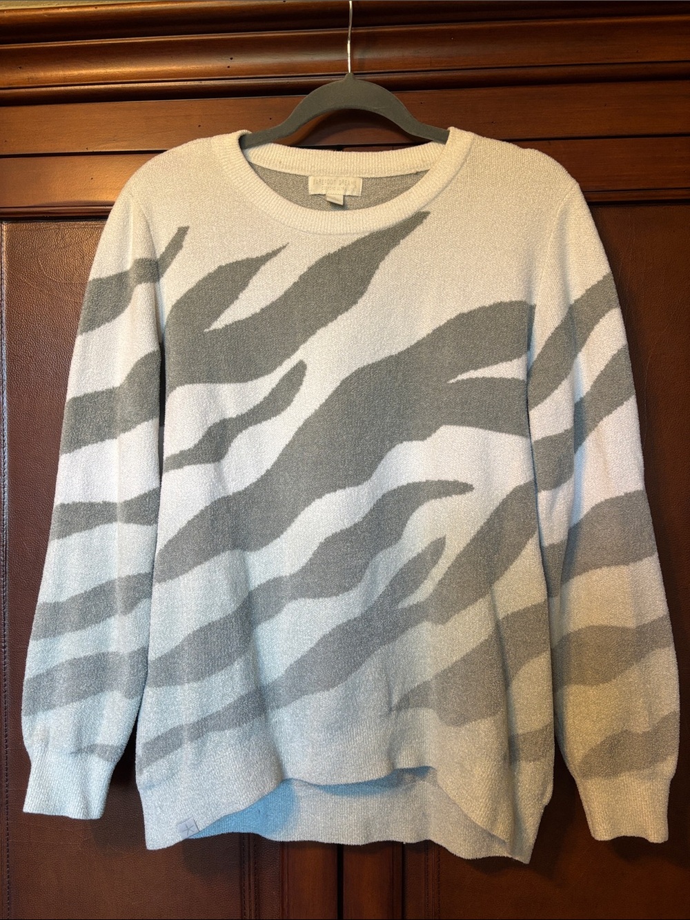 Barefoot Dreams Cozy Chic Striped Sweater Small Ombré Ultra Lite Crewneck lk new